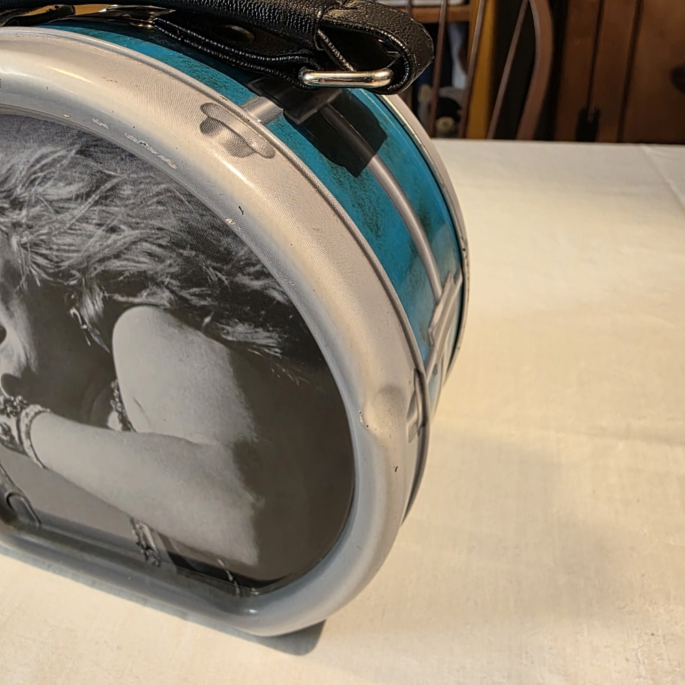 Vintage Janis Joplin Drum Shaped Lunchbox Treasure Box - Picture 9 of 11